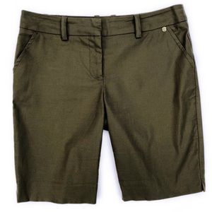 Trina Turk Olive Green Bermuda Shorts